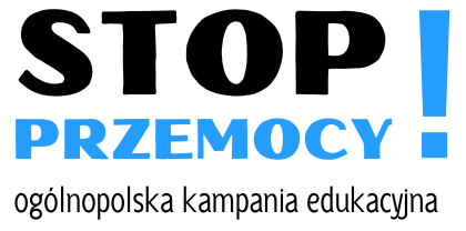 Grafika przedstawia logo kampanii pod nazwą: Stop Przemocy ! - ogólnopolska kampania edukacyjna logo_Kampanii_przemoc_tło_białe.jpg